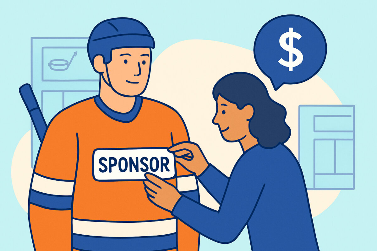 Joukkueen sponsorin painatus pelipaitaan – käytäntö