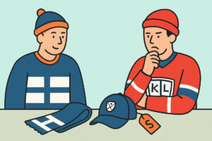 Liigan ja KHL:n fanituotteiden ero – aitous ja hinta