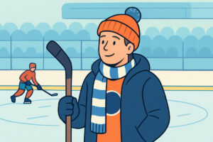 Ottelupäivän fanivarustus jäähallissa – lämpö ja näkyvyys